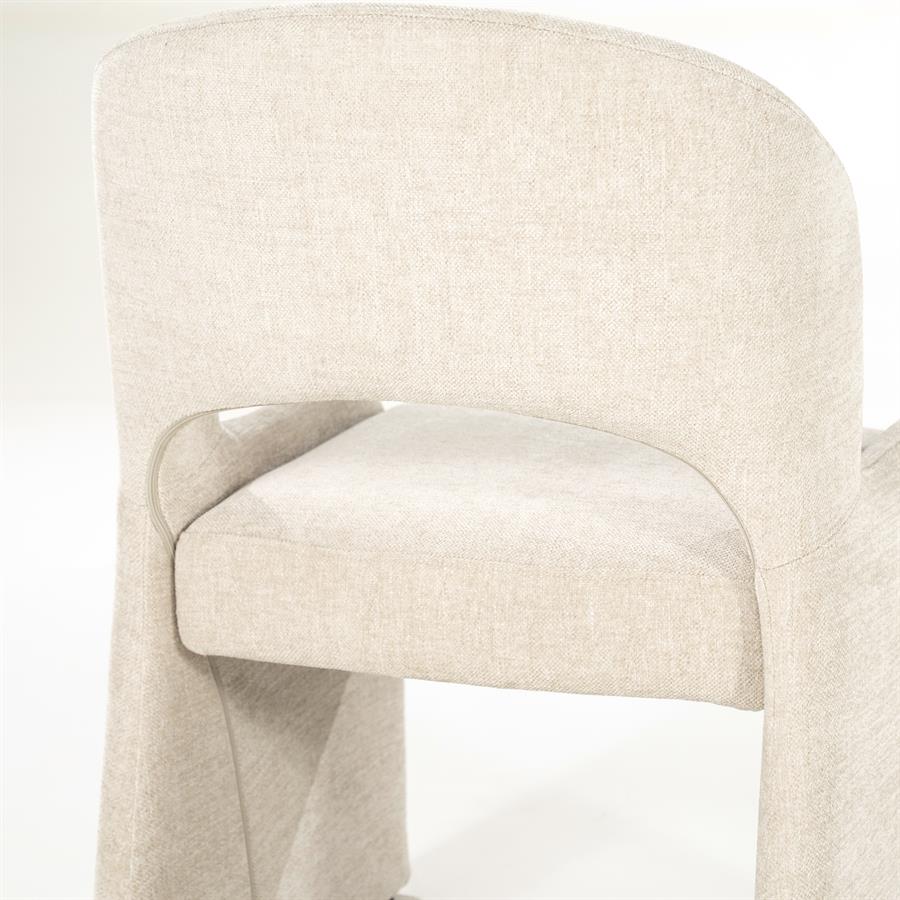 Eetkamerstoel Odette beige stof