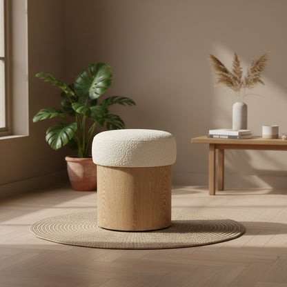 Poef George | Beige Flou