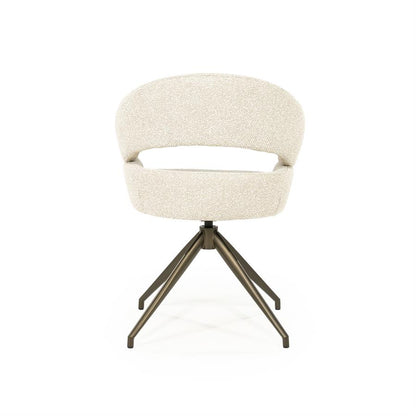 Eetkamerstoel Hailey | Beige Eira | Brons Onderstel