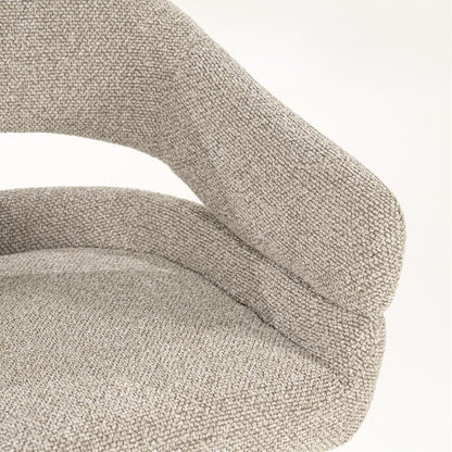 Eetkamerstoel Hailey | Taupe Eira | Brons Onderstel
