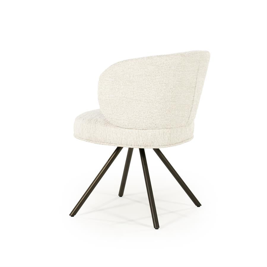 Eetkamerstoel Jayson | Beige Blythe | Brons Onderstel