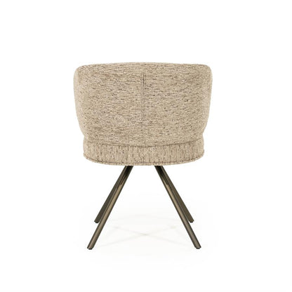Eetkamerstoel Jayson | Taupe Blythe | Brons Onderstel