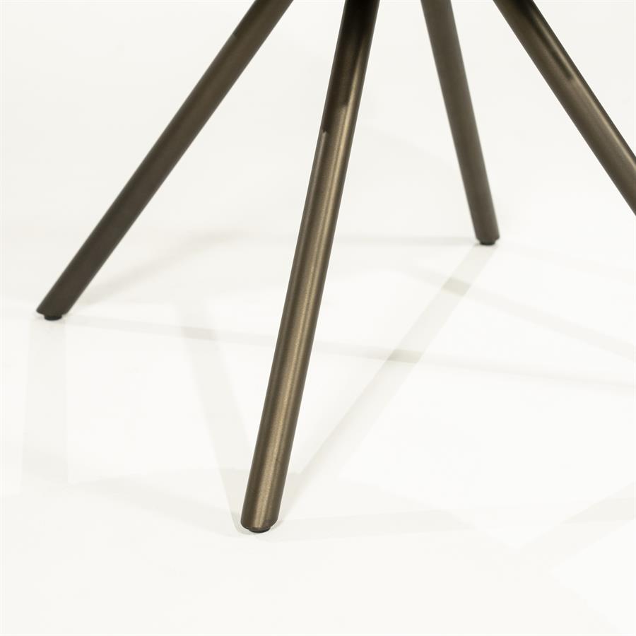 Eetkamerstoel Jayson | Taupe Blythe | Brons Onderstel