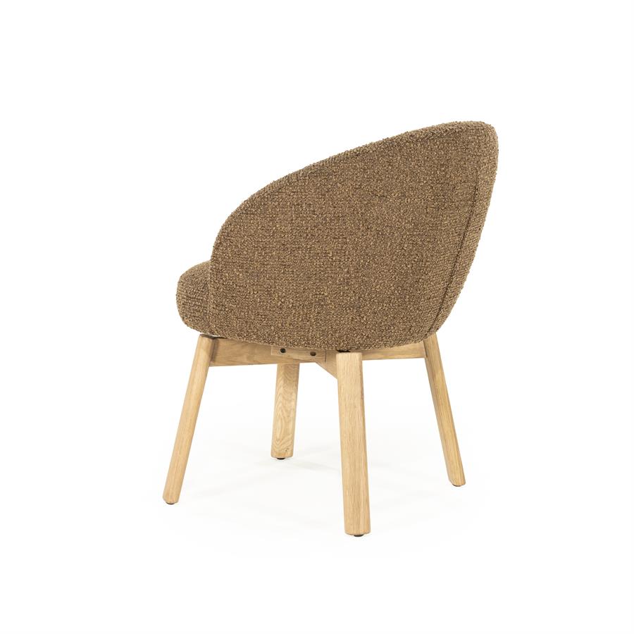 Eetkamerstoel Livia |  Stof | Bruin