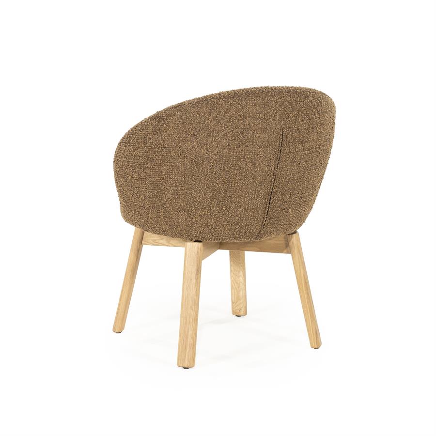 Eetkamerstoel Livia |  Stof | Bruin