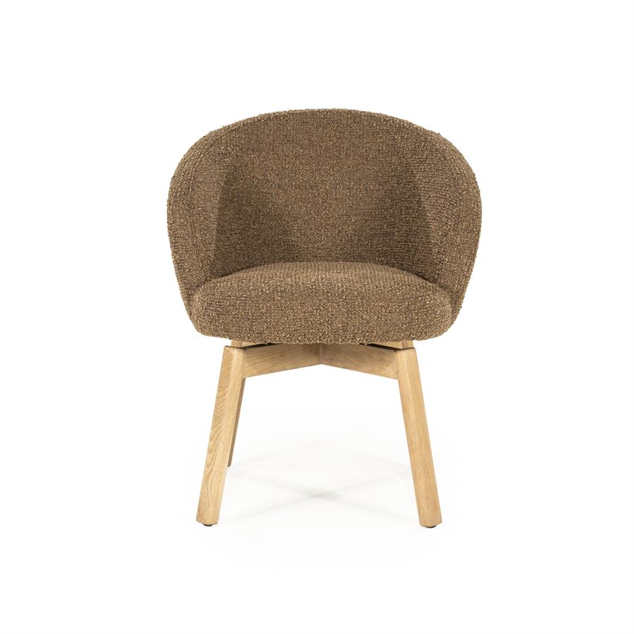 Eetkamerstoel Livia |  Stof | Bruin