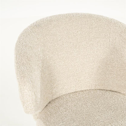 Eetkamerstoel Mateo | Stof Beige | Onderstel Brons