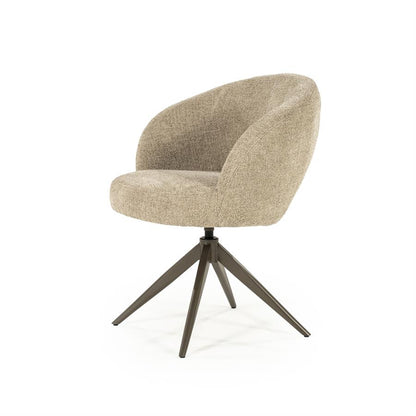 Eetkamerstoel Alissa | Taupe Stof