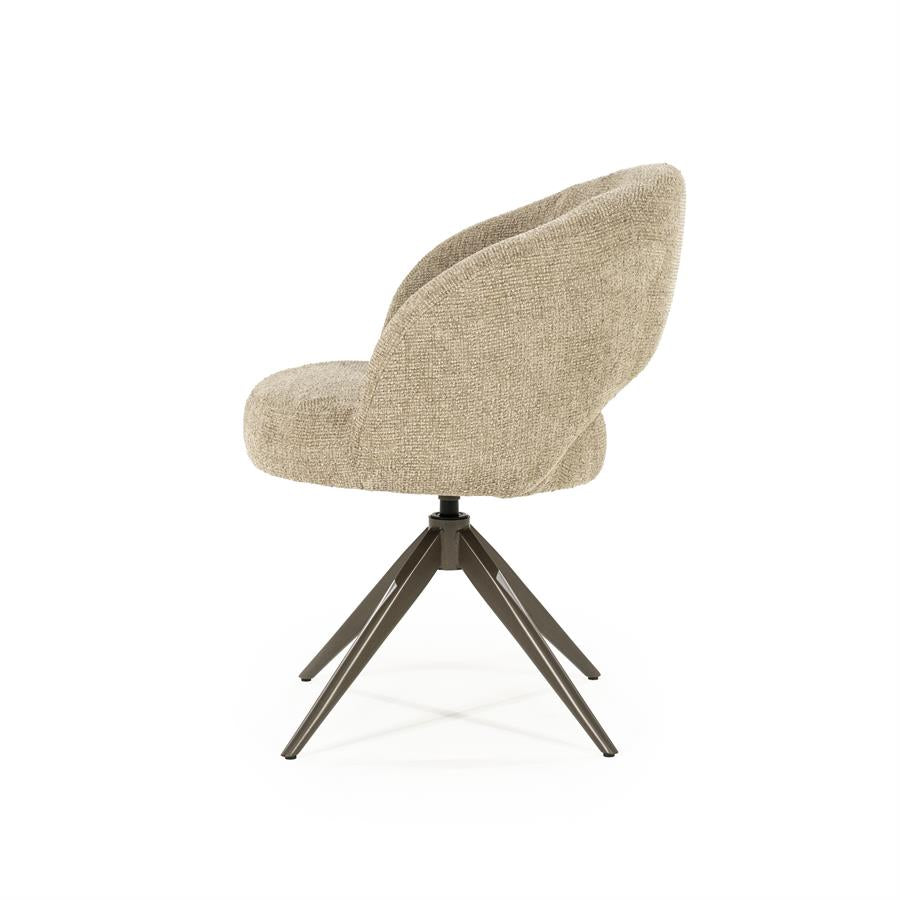 Eetkamerstoel Alissa | Taupe Stof