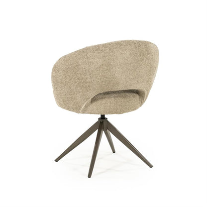 Eetkamerstoel Alissa | Taupe Stof