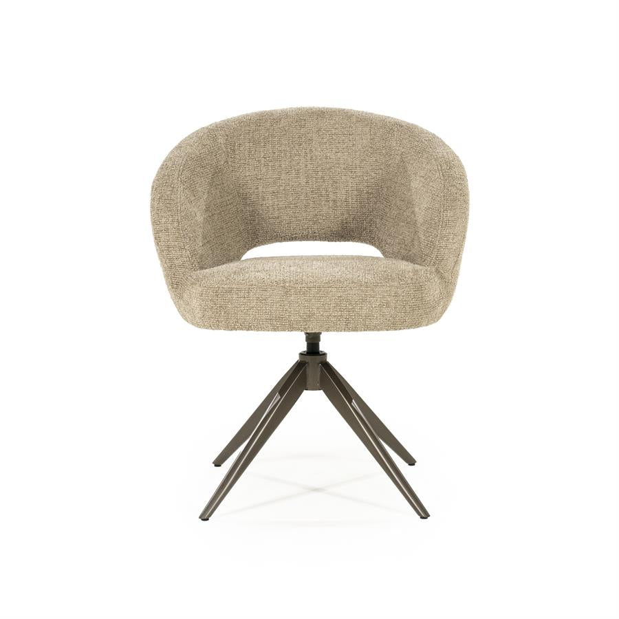 Eetkamerstoel Alissa | Taupe Stof