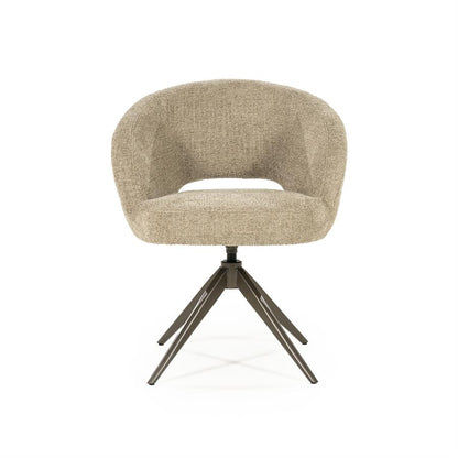 Eetkamerstoel Alissa | Taupe Stof
