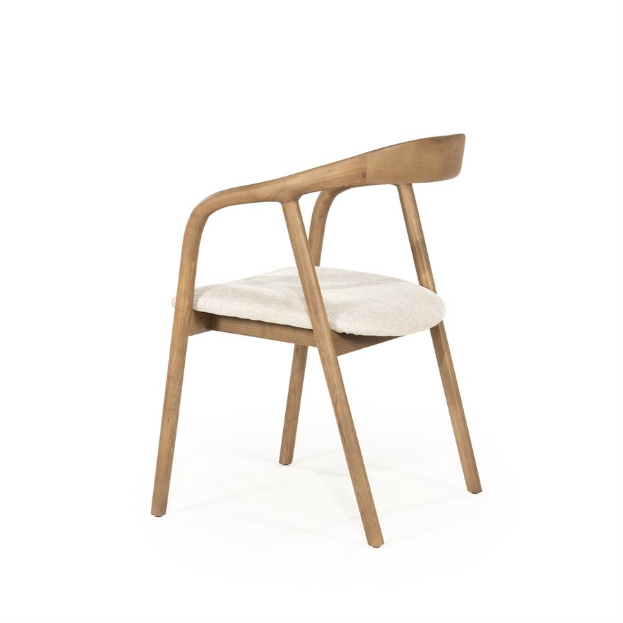 Eetkamerstoel Rayven | Bruin Essenhout | Met Armleuning