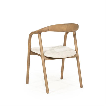 Eetkamerstoel Rayven | Bruin Essenhout | Met Armleuning