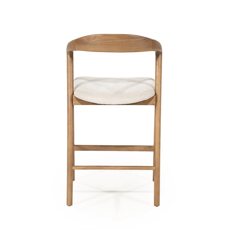 Barkruk Rayven | Bruin Essenhout | Laag