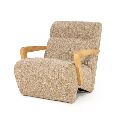 Fauteuil Olek | Taupe Bay | Naturel Essenhout
