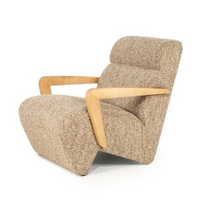 Fauteuil Olek | Taupe Bay | Naturel Essenhout