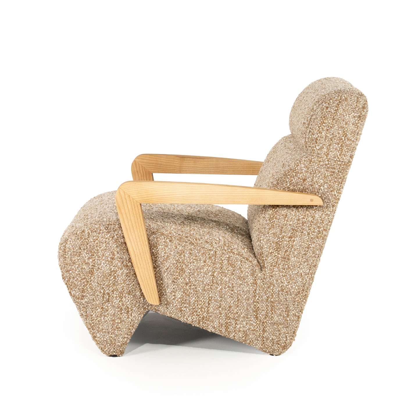 Fauteuil Olek | Taupe Bay | Naturel Essenhout