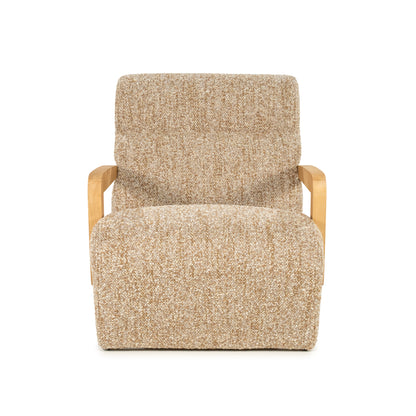 Fauteuil Olek | Taupe Bay | Naturel Essenhout