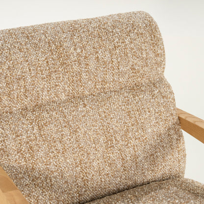 Fauteuil Olek | Taupe Bay | Naturel Essenhout