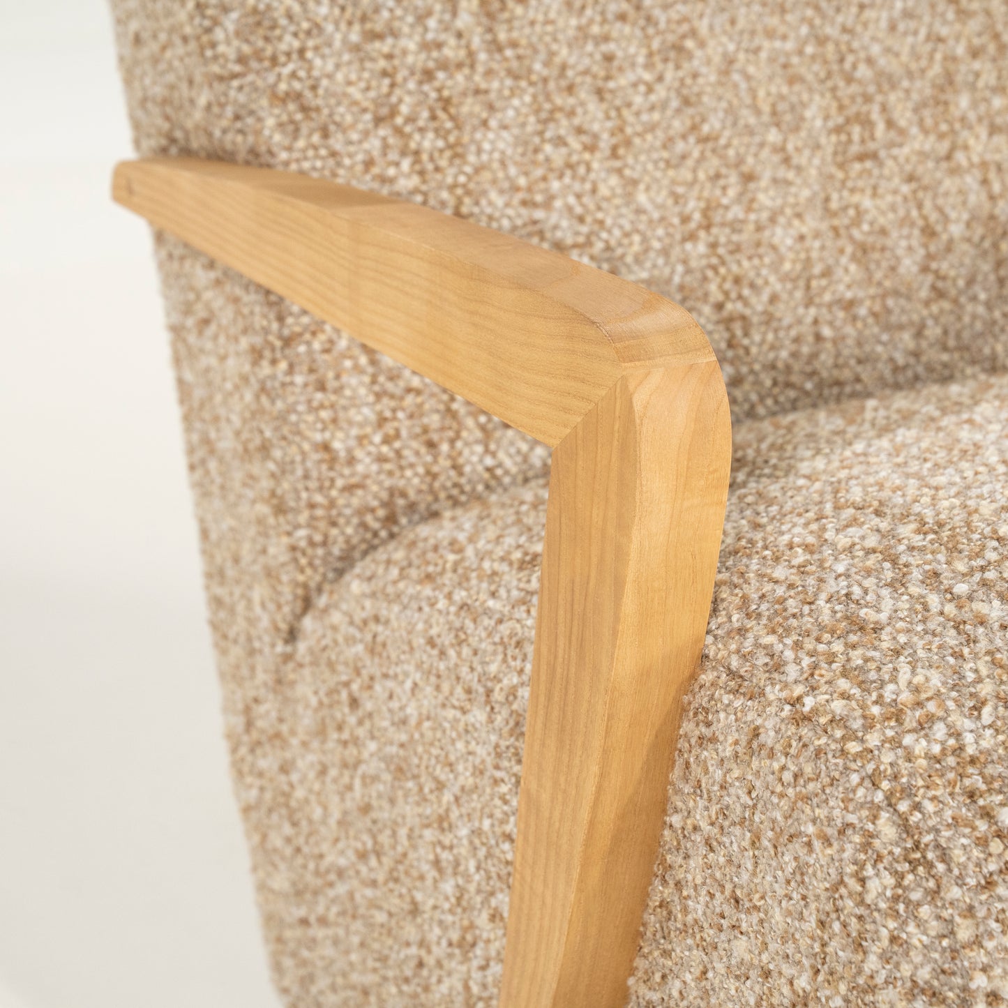 Fauteuil Olek | Taupe Bay | Naturel Essenhout