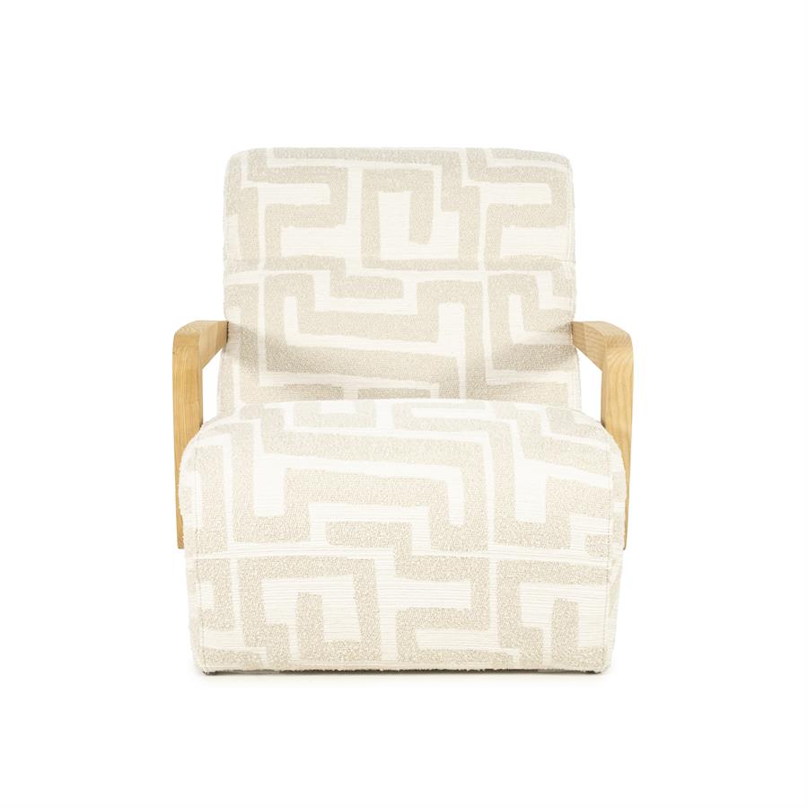 Fauteuil Olek | Beige Libre | Naturel Essenhout