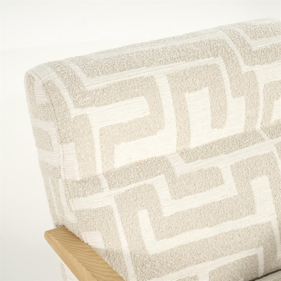 Fauteuil Olek | Beige Libre | Naturel Essenhout