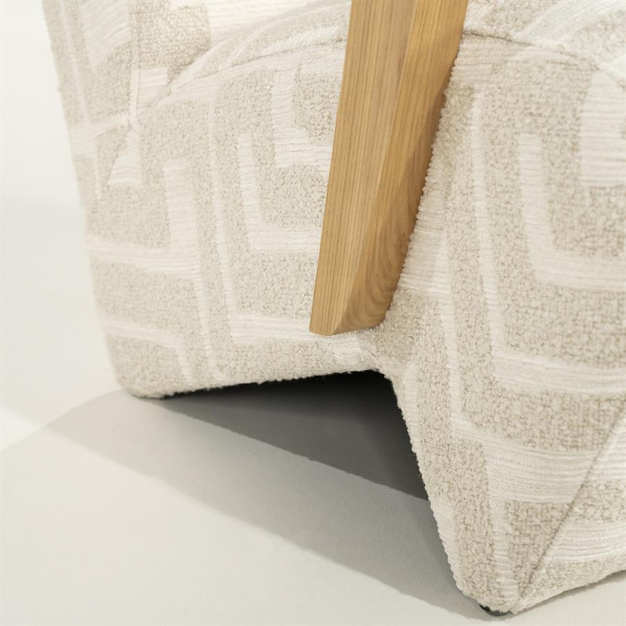 Fauteuil Olek | Beige Libre | Naturel Essenhout