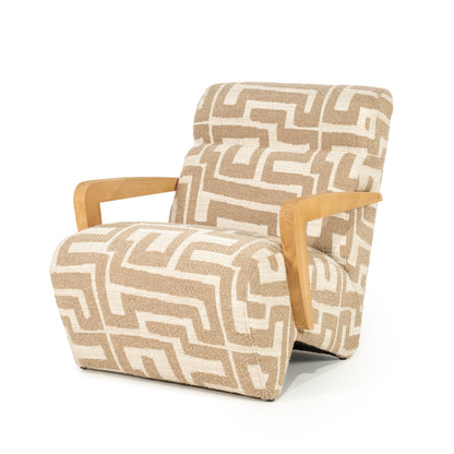 Fauteuil Olek | Taupe Libre | Naturel Essenhout
