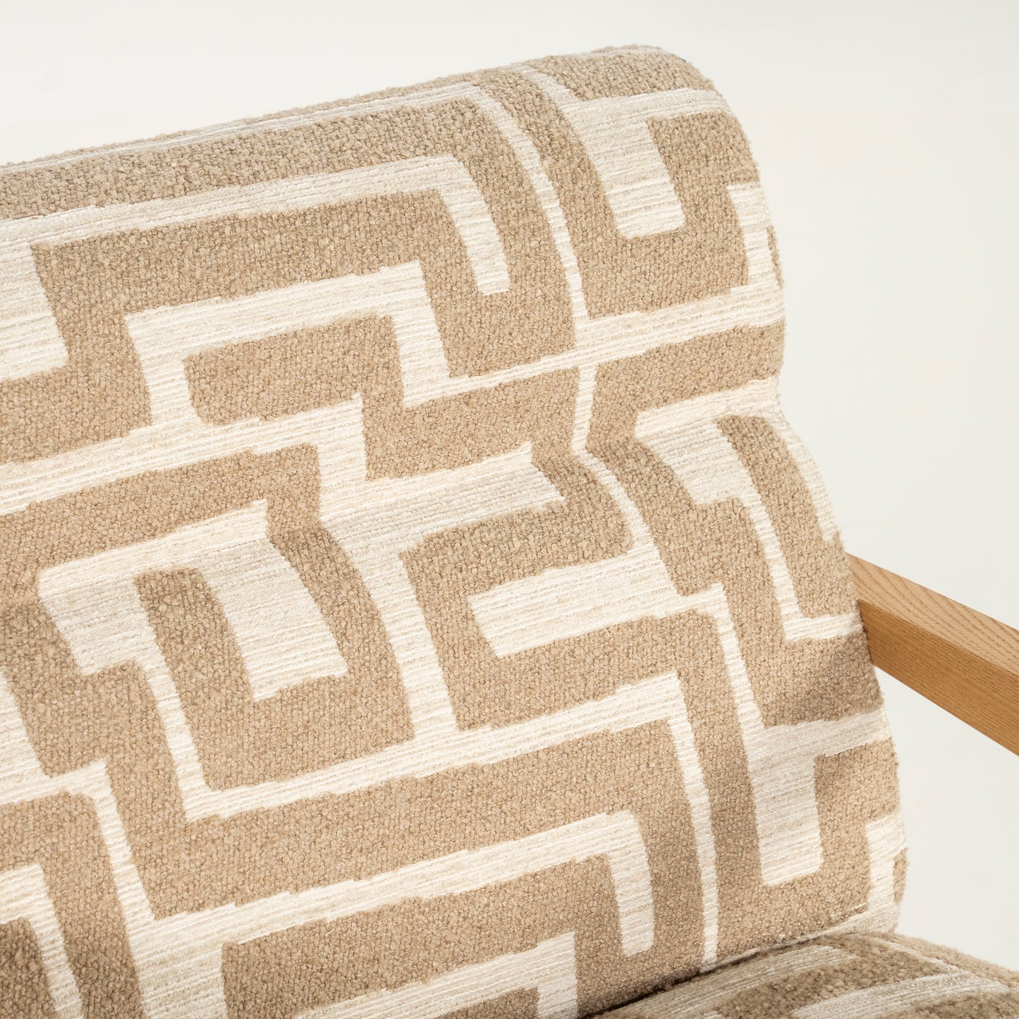 Fauteuil Olek | Taupe Libre | Naturel Essenhout