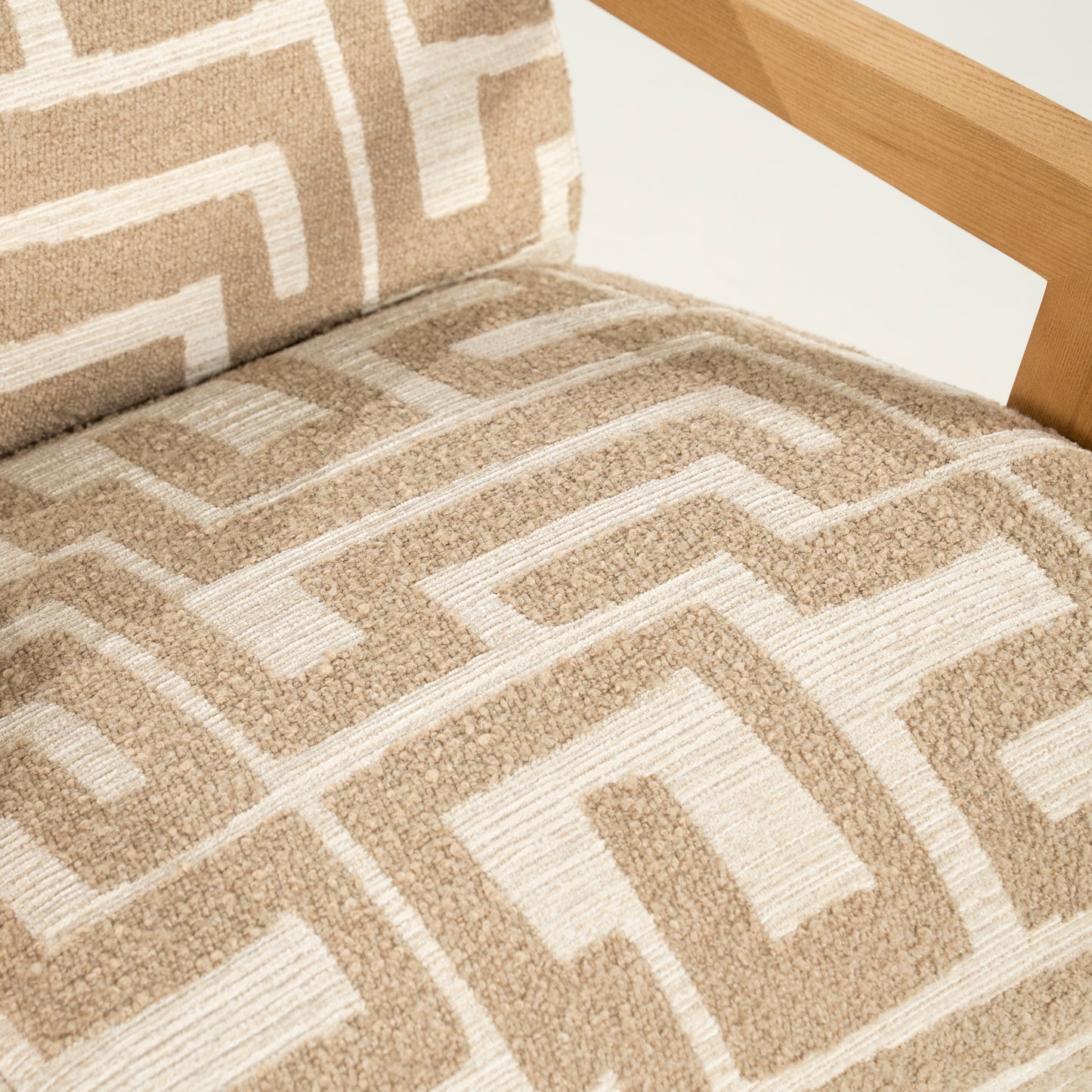 Fauteuil Olek | Taupe Libre | Naturel Essenhout