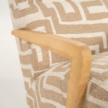 Fauteuil Olek | Taupe Libre | Naturel Essenhout