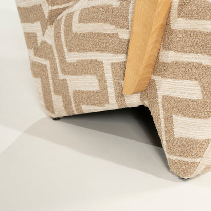 Fauteuil Olek | Taupe Libre | Naturel Essenhout