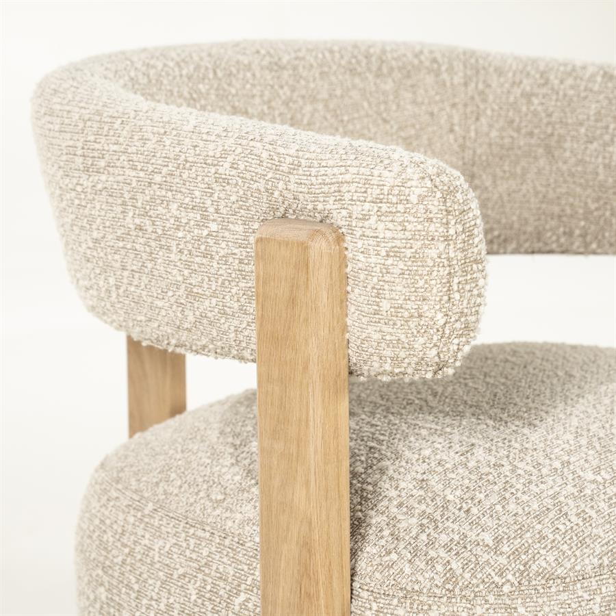 Fauteuil Lola | Taupe Stof