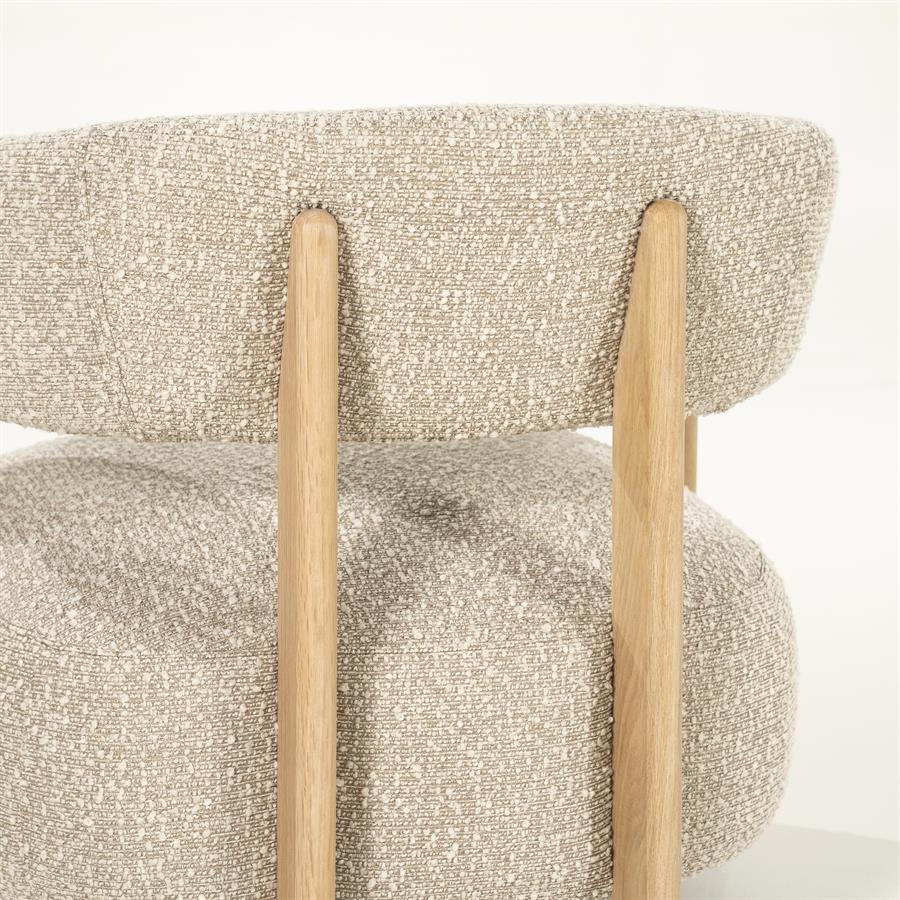 Fauteuil Lola | Taupe Stof