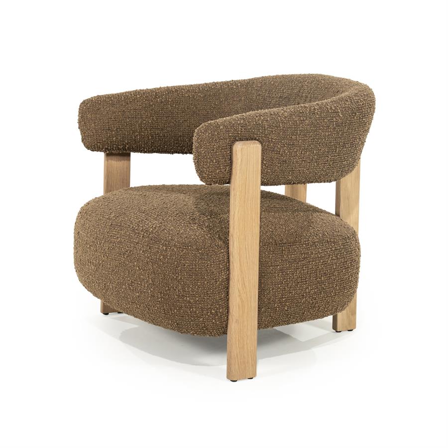 Fauteuil Lola | Bruin Stof