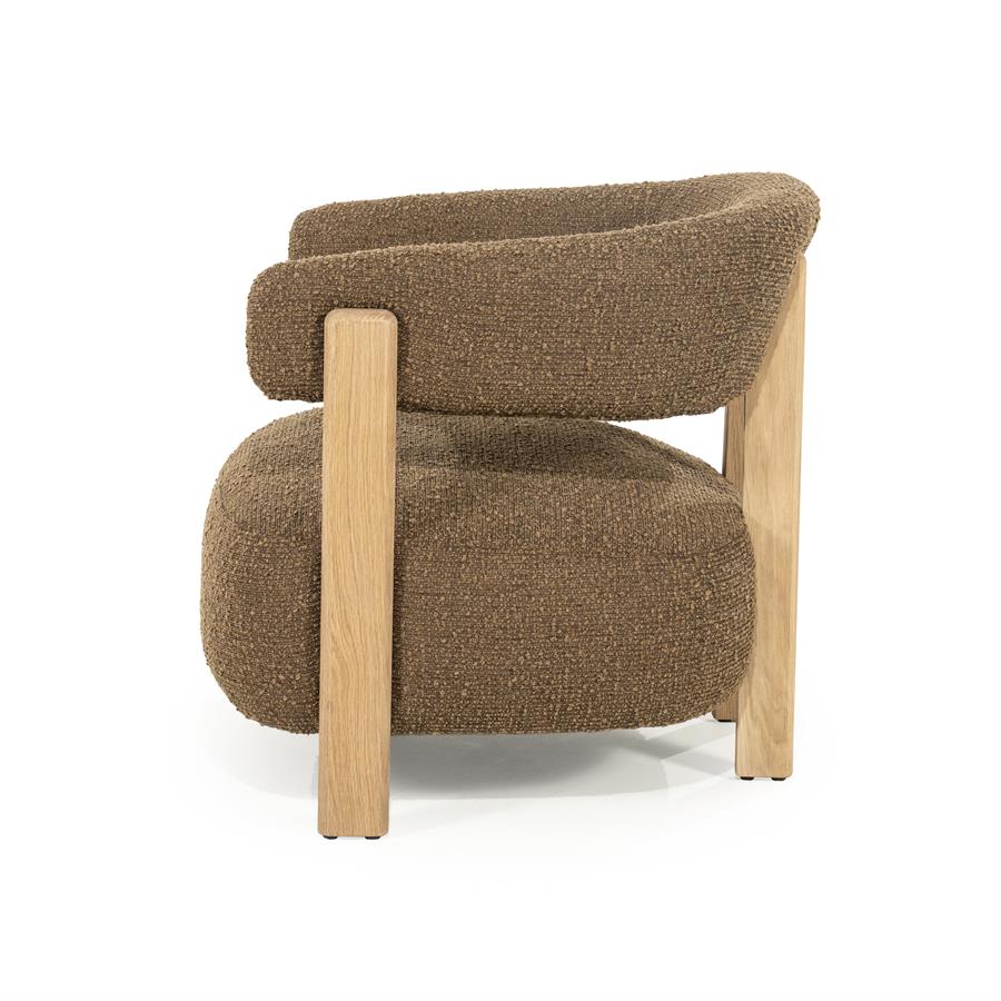 Fauteuil Lola | Bruin Stof