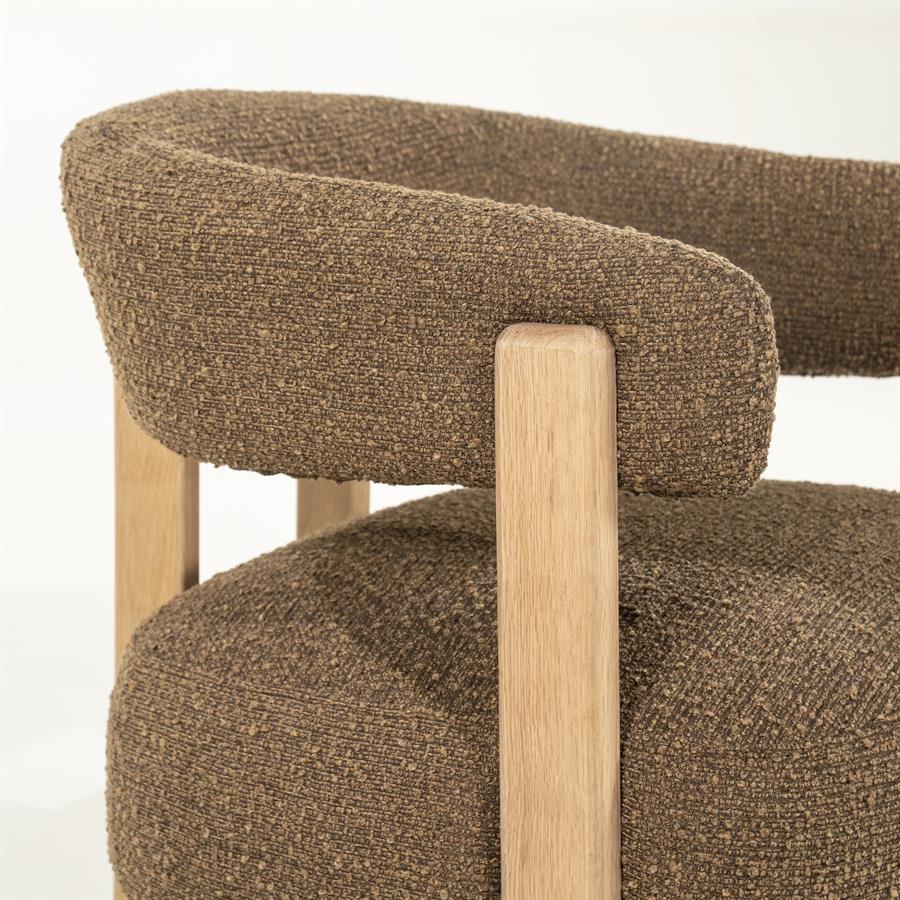 Fauteuil Lola | Bruin Stof
