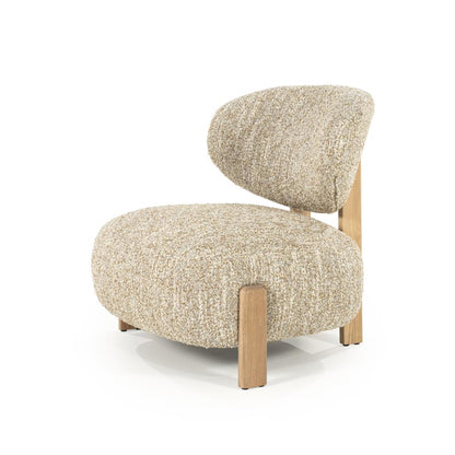 Fauteuil Reza | Beige Stof | Poot