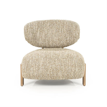 Fauteuil Reza | Beige Stof | Naturel Poot