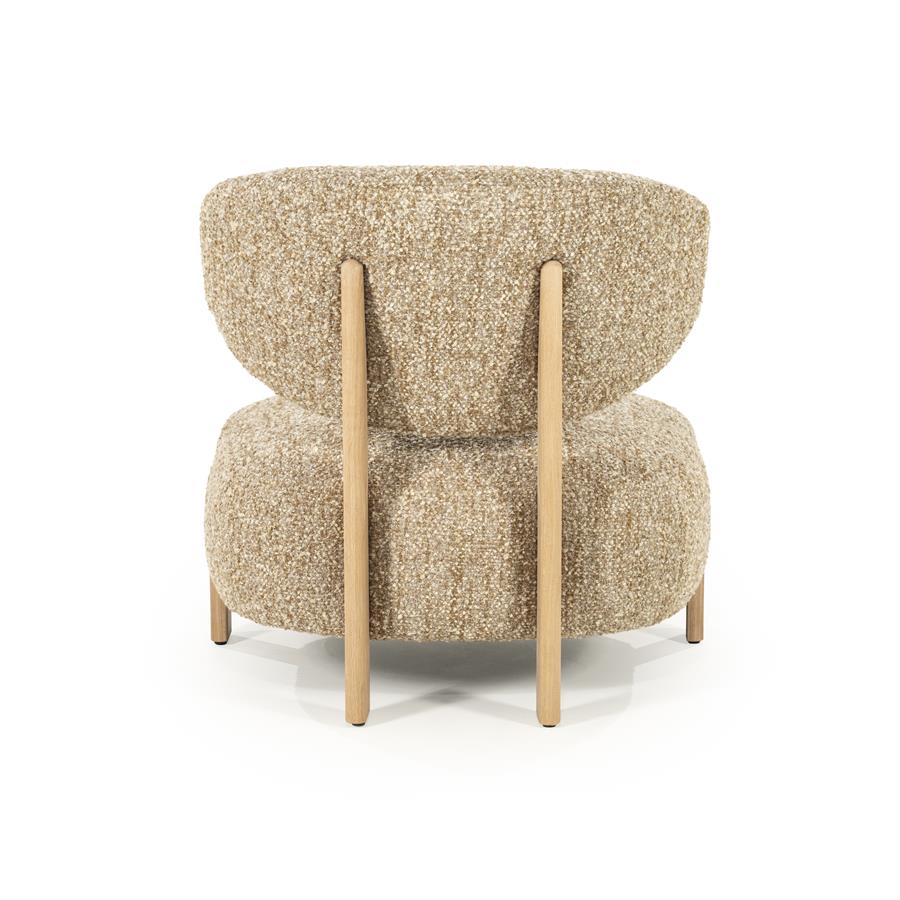 Fauteuil Reza | Taupe Stof | Poot