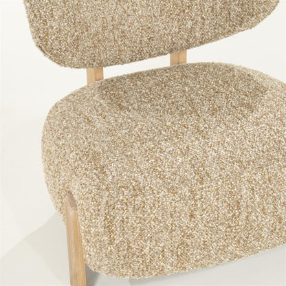 Fauteuil Reza | Taupe Stof | Naturel Poot
