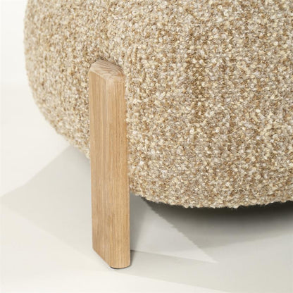 Fauteuil Reza | Taupe Stof | Naturel Poot