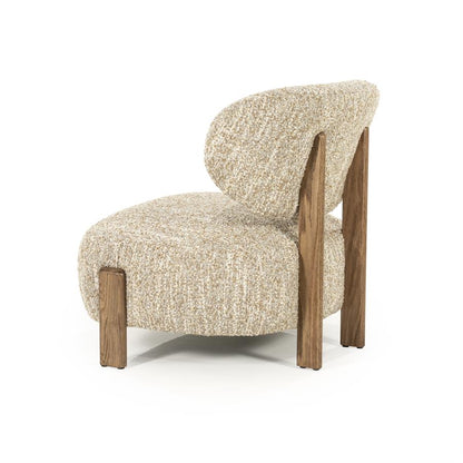 Fauteuil Reza | Beige Stof | Bruine Poot