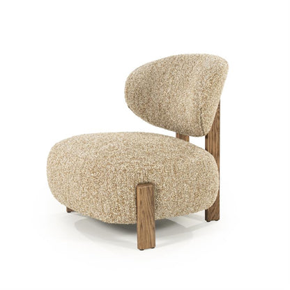 Fauteuil Reza | Taupe Stof | Bruine Poot