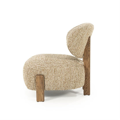 Fauteuil Reza | Taupe Stof | Bruine Poot