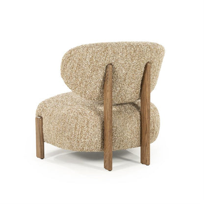 Fauteuil Reza | Taupe Stof | Bruine Poot