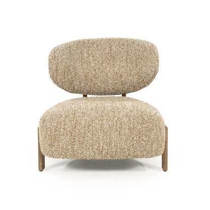 Fauteuil Reza | Taupe Stof | Bruine Poot