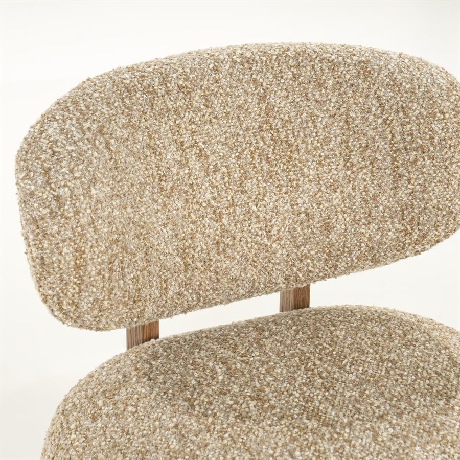 Fauteuil Reza | Taupe Stof | Bruine Poot