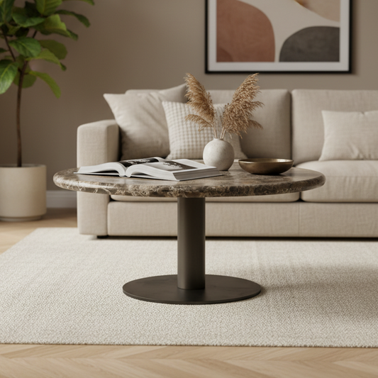 Salontafel Luigi | IJzer & Emperador marmer